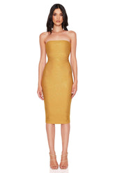 Nookie Adriana Midi Dress - Gold