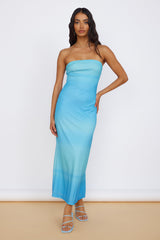 Infinite Light Midi Dress Blue